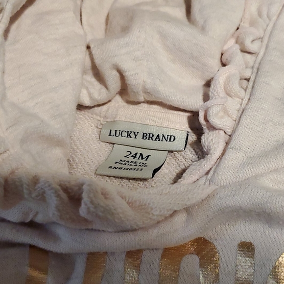 Lucky Brand Sweatsuit 24 Months Toddler Girls Pink - Picture 6 of 10